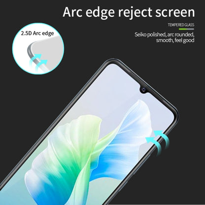 For vivo V25 PINWUYO 9H 2.5D Full Screen Tempered Glass Film(Black) - vivo Tempered Glass by PINWUYO | Online Shopping UK | buy2fix