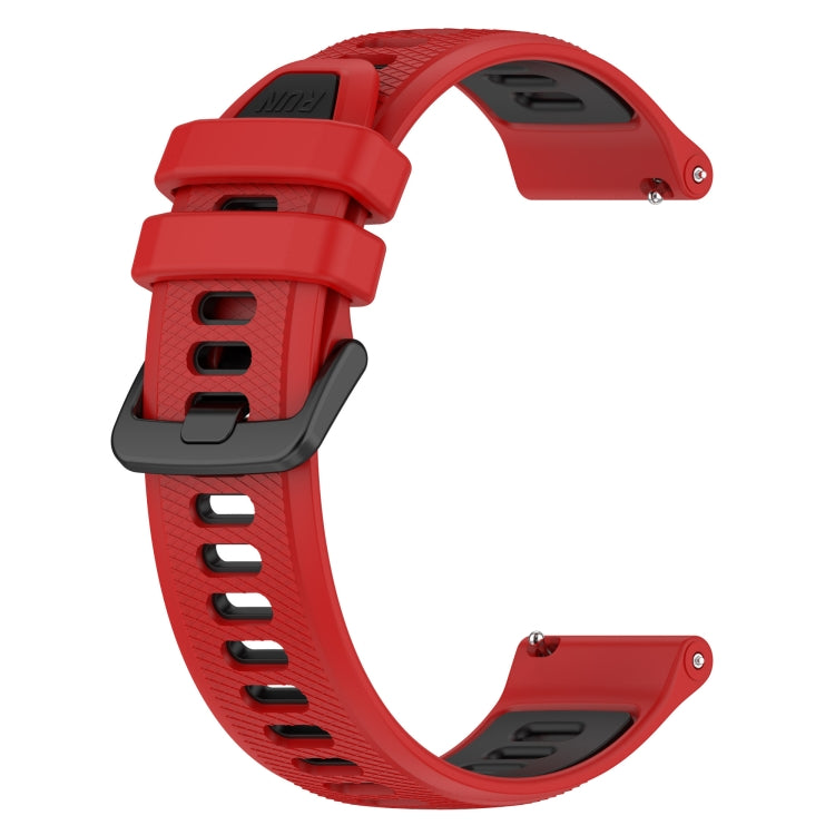 For Honor Watch GS 3 22mm Sports Two-Color Silicone Watch Band(Red+Black) - Watch Bands by buy2fix | Online Shopping UK | buy2fix