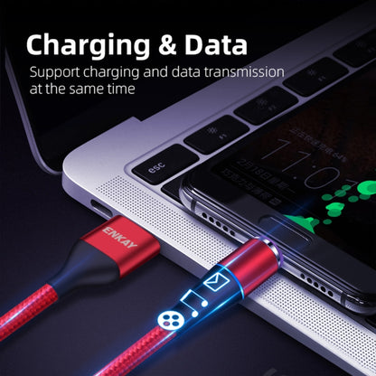 ENKAY ENK-CB1391 5A USB to Type-C Magnetic Fast Charging Data Cable with LED Light, Length: 1m(Silver) - Charging Cable & Head by ENKAY | Online Shopping UK | buy2fix