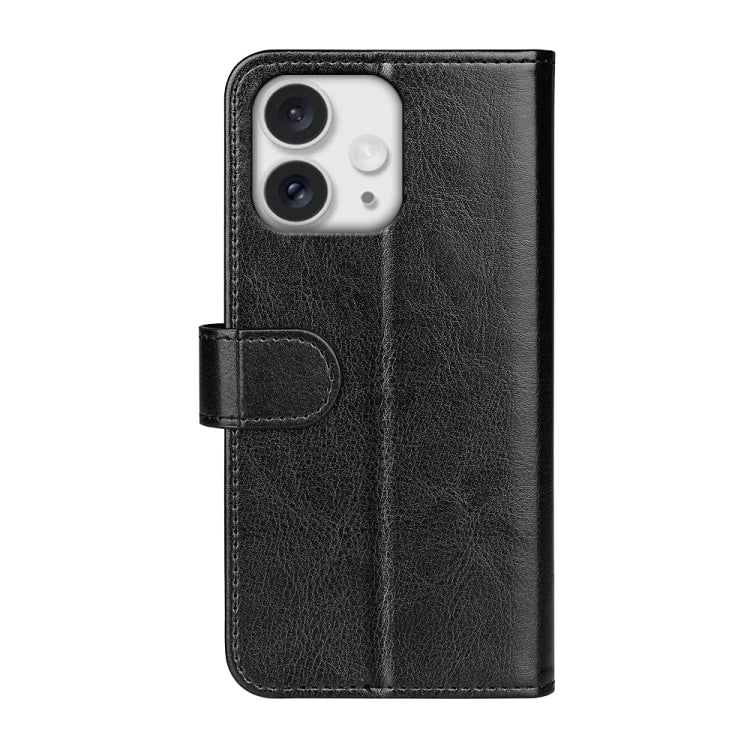 For iPhone 16 Pro R64 Texture Horizontal Flip Leather Phone Case(Black) - iPhone 16 Pro Cases by buy2fix | Online Shopping UK | buy2fix