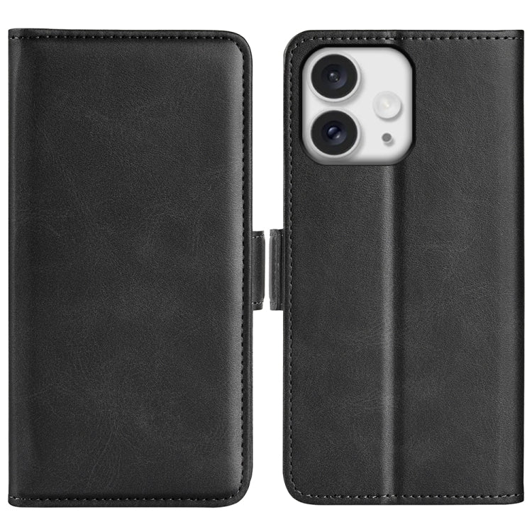 For iPhone 16 Pro Max Dual-side Magnetic Buckle Horizontal Flip Leather Phone Case(Black) - iPhone 16 Pro Max Cases by buy2fix | Online Shopping UK | buy2fix