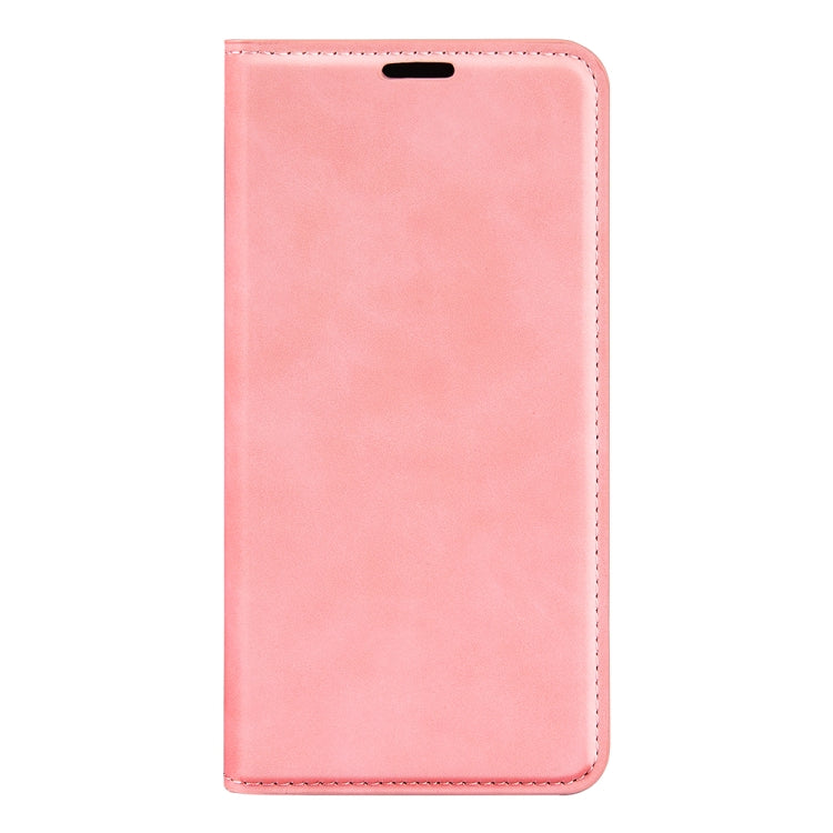 For iPhone 16 Pro Max Retro-skin  Magnetic Suction Leather Phone Case(Pink) - iPhone 16 Pro Max Cases by buy2fix | Online Shopping UK | buy2fix