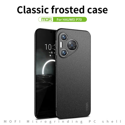 For Huawei P70 MOFI Fandun Series Frosted PC Ultra-thin All-inclusive Phone Case(Black) - Huawei Cases by MOFI | Online Shopping UK | buy2fix