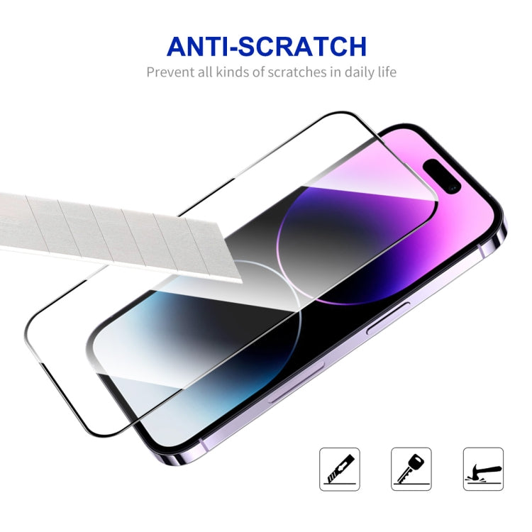 For iPhone 16 Plus 2pcs ENKAY Full Glue High Aluminum-silicon Tempered Glass Film - iPhone 16 Plus Tempered Glass by ENKAY | Online Shopping UK | buy2fix