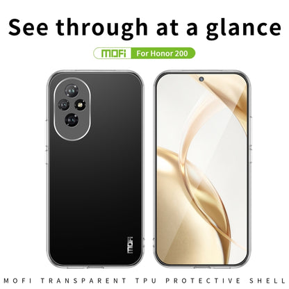 For Honor 200 MOFI Ming Series Ultra-thin TPU Phone Case(Transparent) - Honor Cases by MOFI | Online Shopping UK | buy2fix