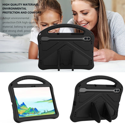 For Samsung Galaxy Tab S7 T870 EVA Shockproof Tablet Case with Holder(Black) - Galaxy Tab S7 by buy2fix | Online Shopping UK | buy2fix