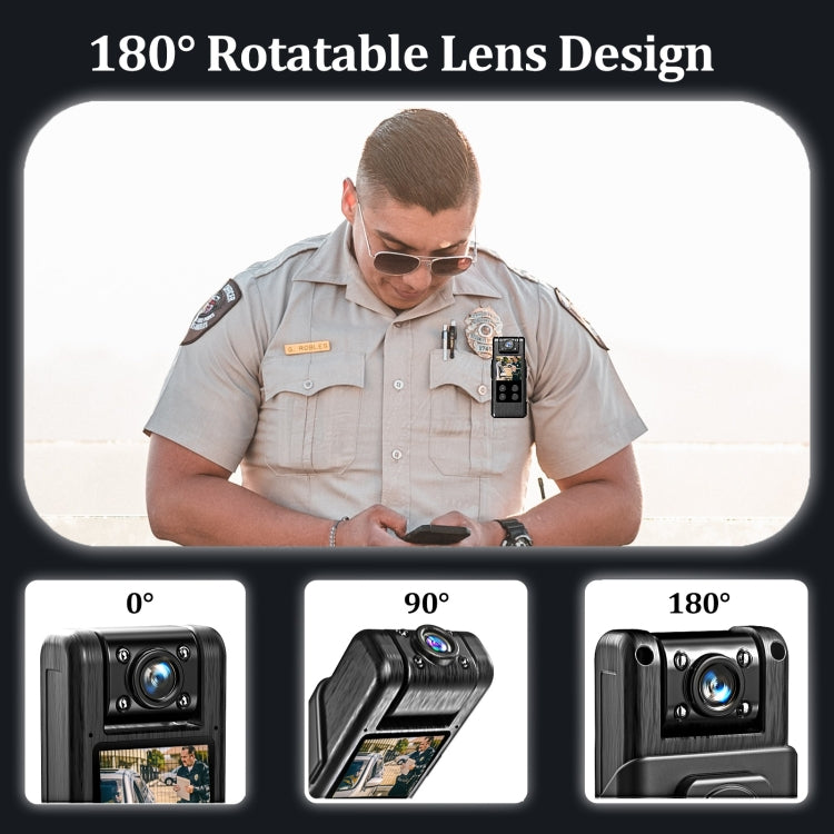 L10 1.3 Inch 180 Degree Rotation HD Outdoor Sports Camera HD Law Enforcement Recorder - Digital Video Recorder by buy2fix | Online Shopping UK | buy2fix