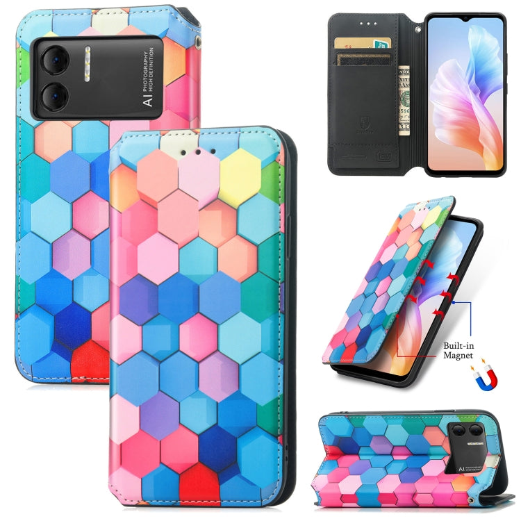 For DOOGEE X98 Pro / X98 CaseNeo Colorful Magnetic Leather Phone Case(Colored Squares) - Doogee Cases by buy2fix | Online Shopping UK | buy2fix