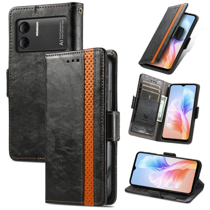 For DOOGEE X98 Pro / X98 CaseNeo Splicing Dual Magnetic Buckle Leather Phone Case(Black) - Doogee Cases by buy2fix | Online Shopping UK | buy2fix