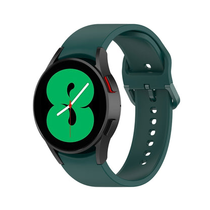 For Samsung Galaxy Watch6 / 6 Classic JUNSUNMAY Solid Color Silicone Adjustable Watch Band(Dark Green) - Watch Bands by JUNSUNMAY | Online Shopping UK | buy2fix