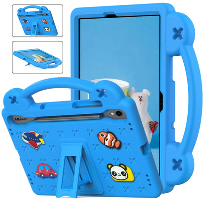 For Samsung Galaxy Tab S8 X700 Handle Kickstand Children EVA Shockproof Tablet Case(Sky Blue) - Galaxy Tab S8 Cases by buy2fix | Online Shopping UK | buy2fix