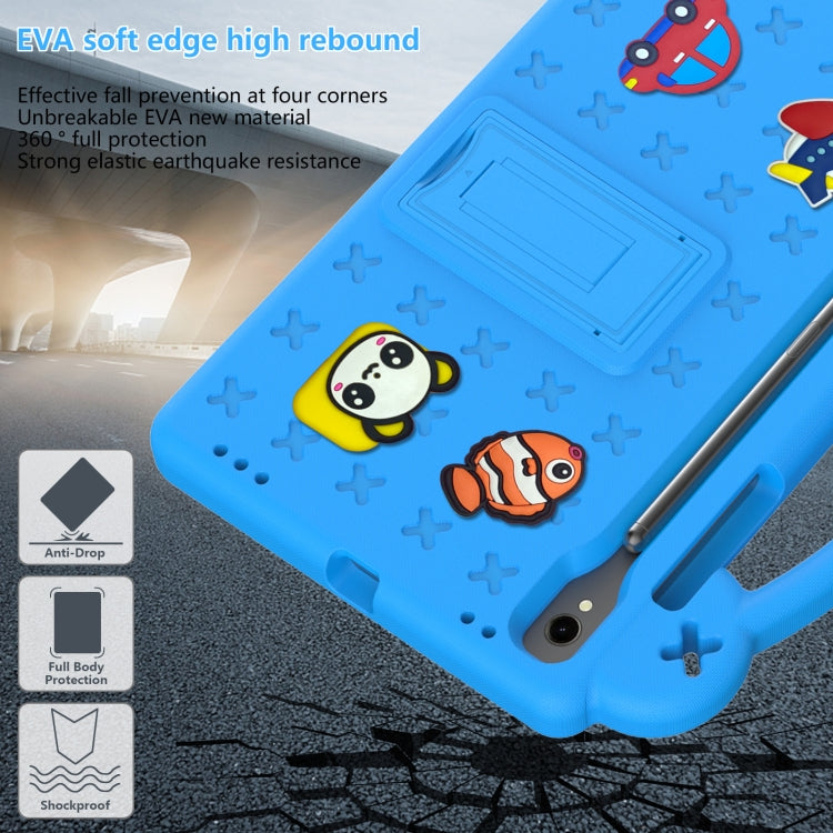 For Samsung Galaxy Tab S8 X700 Handle Kickstand Children EVA Shockproof Tablet Case(Sky Blue) - Galaxy Tab S8 Cases by buy2fix | Online Shopping UK | buy2fix