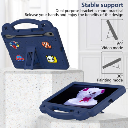 For Samsung Galaxy Tab S8 X700 Handle Kickstand Children EVA Shockproof Tablet Case(Navy Blue) - Galaxy Tab S8 Cases by buy2fix | Online Shopping UK | buy2fix