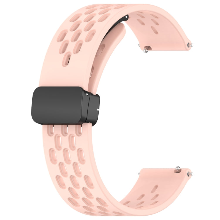 For Amazfit GTS 2 20mm Folding Magnetic Clasp Silicone Watch Band(Pink) - Watch Bands by buy2fix | Online Shopping UK | buy2fix