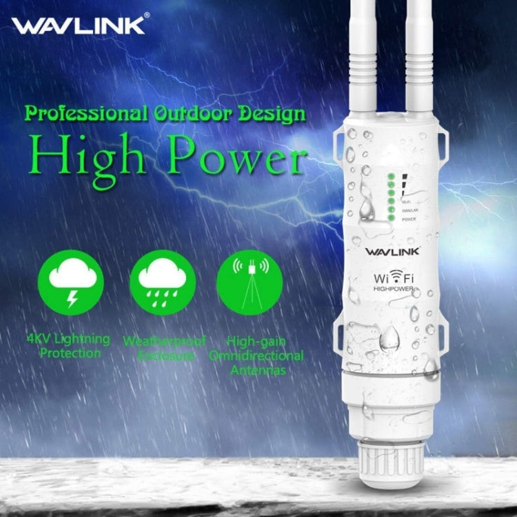 WAVLINK WN570HA1 Weatherproof 2.4+5GHz 600Mbps Outdoor WiFi Range Router Extender, Plug:AU Plug - Wireless Routers by WAVLINK | Online Shopping UK | buy2fix