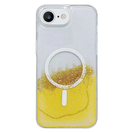 For iPhone 7 / 8 / SE 2022 / 2020  MagSafe Gilding Hybrid Clear TPU Phone Case(Yellow) - iPhone SE 2022 / 2020 / 8 / 7 Cases by buy2fix | Online Shopping UK | buy2fix