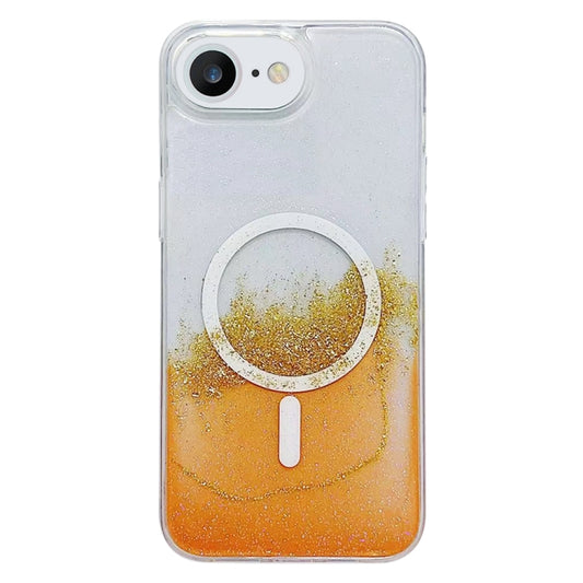 For iPhone 7 / 8 / SE 2022 / 2020  MagSafe Gilding Hybrid Clear TPU Phone Case(Orange) - iPhone SE 2022 / 2020 / 8 / 7 Cases by buy2fix | Online Shopping UK | buy2fix