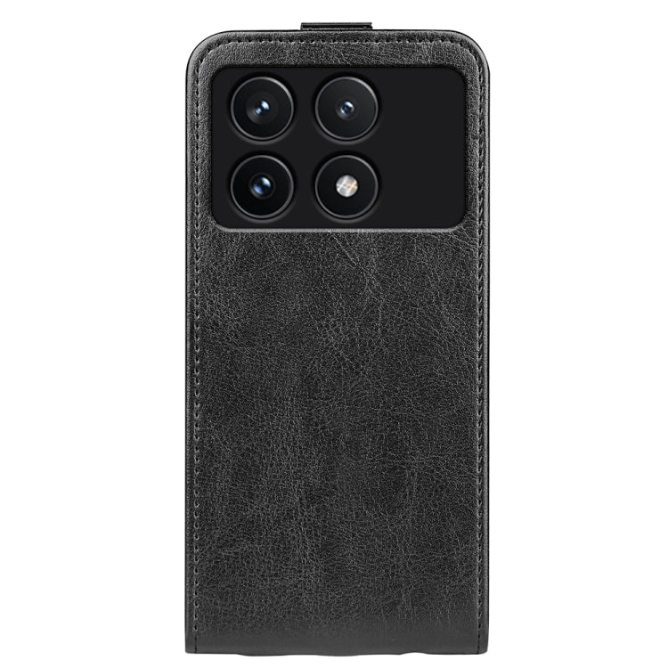 For Xiaomi Redmi K70 R64 Texture Single Vertical Flip Leather Phone Case(Black) - K70 Cases by buy2fix | Online Shopping UK | buy2fix