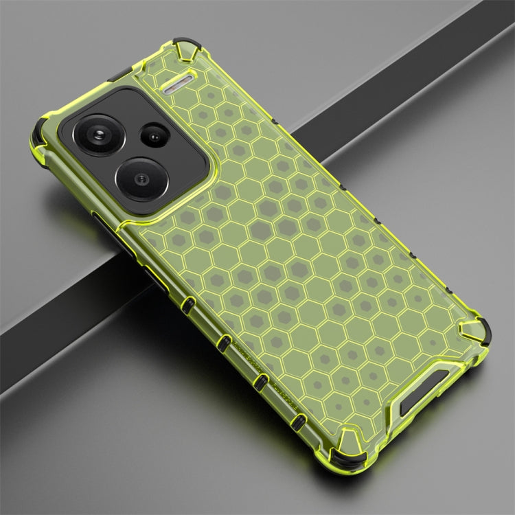 For Redmi Note 13 Pro+ Shockproof Honeycomb Phone Case(Green) - Note 13 Pro+ Cases by buy2fix | Online Shopping UK | buy2fix