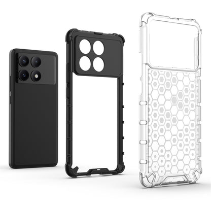 For Redmi K70E Shockproof Honeycomb Phone Case(Black) - K70E Cases by buy2fix | Online Shopping UK | buy2fix