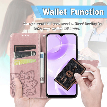For Ulefone Note 15 Butterfly Love Flower Embossed Leather Phone Case(Pink) - Ulefone Cases by buy2fix | Online Shopping UK | buy2fix