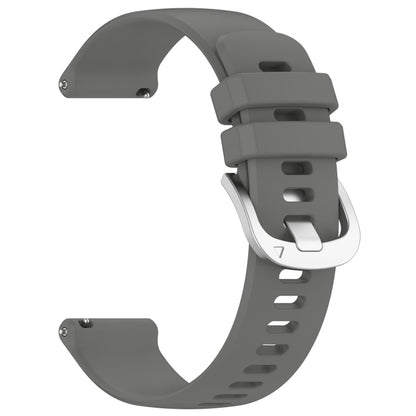 For Garmin VivoMove Style / Vivomove Liquid Glossy Silver Buckle Silicone Watch Band(Gray) - Watch Bands by buy2fix | Online Shopping UK | buy2fix