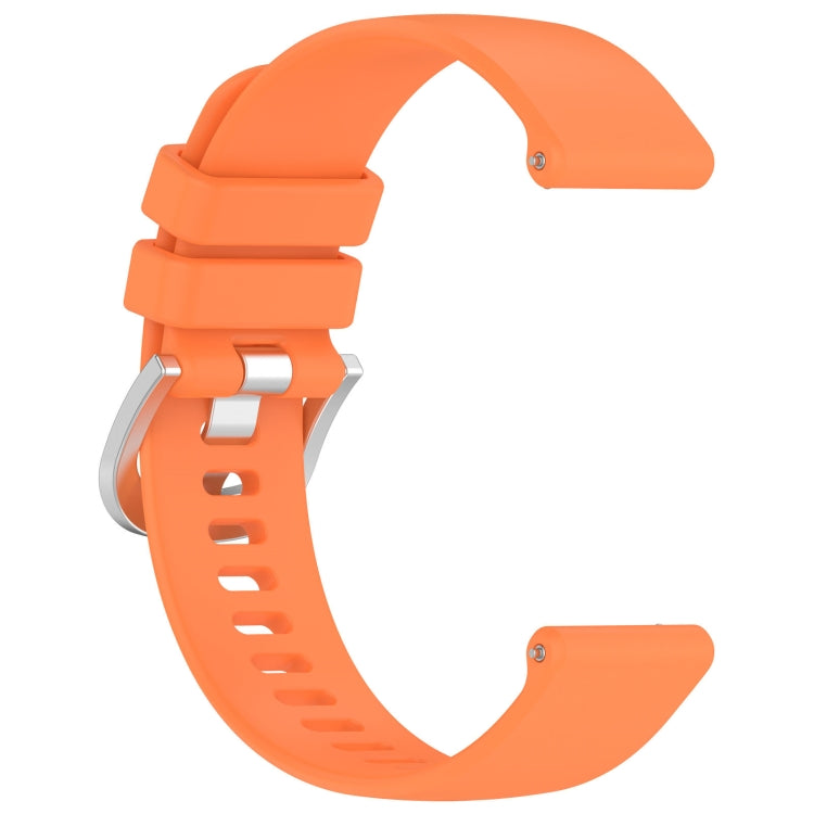 For Garmin Vivomove 3S Liquid Glossy Silver Buckle Silicone Watch Band(Orange) - Watch Bands by buy2fix | Online Shopping UK | buy2fix