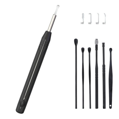 W1 Smart WiFi Ear Pick Cleaning Kit Ear Wax Removal Tool with LED Light(Black) - Ear Care Tools by buy2fix | Online Shopping UK | buy2fix