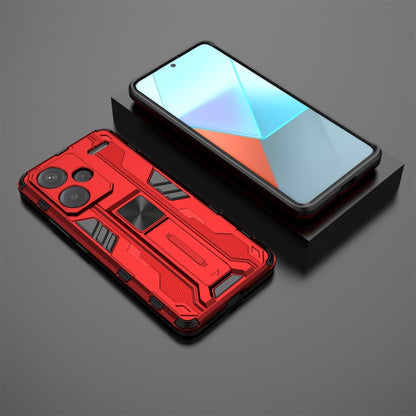 For Redmi Note 13 Pro 5G Supersonic Armor PC Hybrid TPU Phone Case(Red) - Note 13 Pro Cases by buy2fix | Online Shopping UK | buy2fix