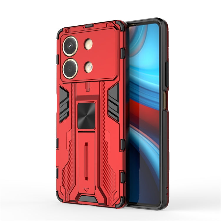 For Redmi Note 13R Pro Supersonic Armor PC Hybrid TPU Phone Case(Red) - Xiaomi Cases by buy2fix | Online Shopping UK | buy2fix