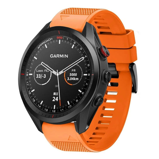 For Garmin Approach S62 22mm Quick Release Silicone Watch Band(Orange) - Watch Bands by buy2fix | Online Shopping UK | buy2fix