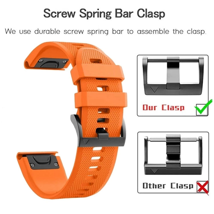 For Garmin MARQ Golfer 22mm Quick Release Silicone Watch Band(Orange) - Watch Bands by buy2fix | Online Shopping UK | buy2fix