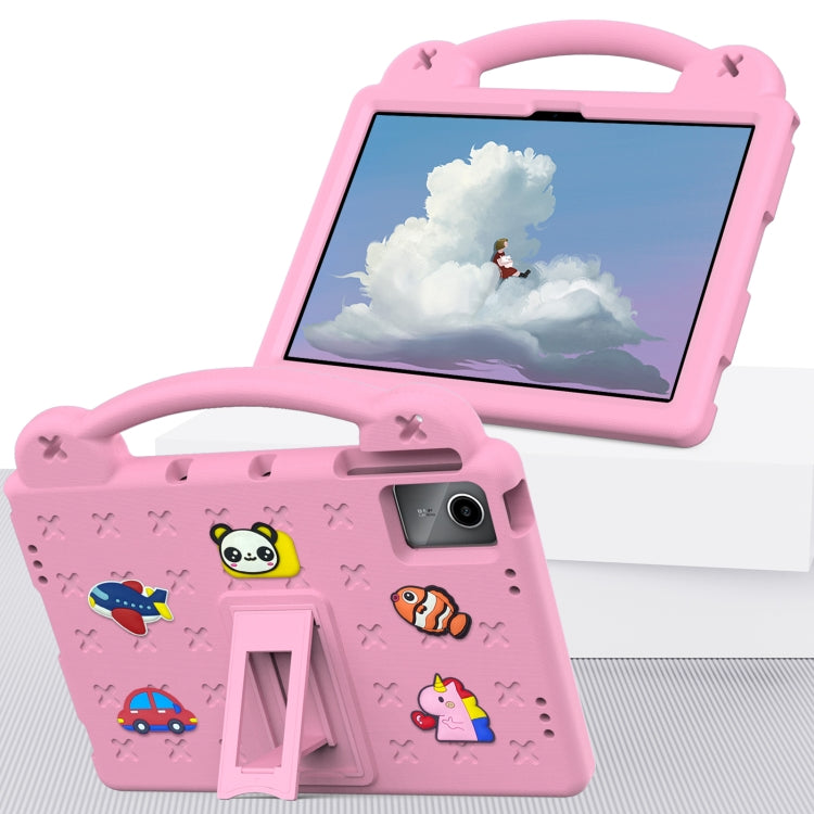 For DOOGEE T30 Pro 11 2023 Handle Kickstand Children EVA Shockproof Tablet Case(Pink) - Others by buy2fix | Online Shopping UK | buy2fix