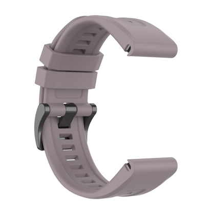 For Garmin Epix Gen2 / Epix Pro Gen2 47mm Solid Color Black Buckle Silicone Quick Release Watch Band(Purple) - Watch Bands by buy2fix | Online Shopping UK | buy2fix