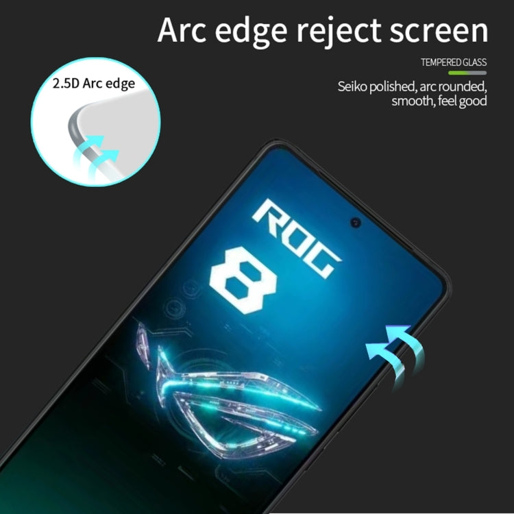 For ASUS ROG Phone 8 Pro MOFI 9H 2.5D Full Screen Tempered Glass Film(Black) - ASUS Tempered Glass by MOFI | Online Shopping UK | buy2fix