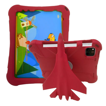 For iPad Air 11 2024 360 Rotation Aircraft Holder EVA Shockproof Tablet Case(Red) - iPad Air 11 2024 Cases by buy2fix | Online Shopping UK | buy2fix