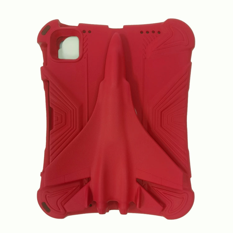 For iPad Air 11 2024 360 Rotation Aircraft Holder EVA Shockproof Tablet Case(Red) - iPad Air 11 2024 Cases by buy2fix | Online Shopping UK | buy2fix