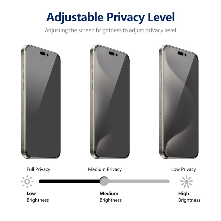 For iPhone 14 Pro ENKAY Hat-Prince 360 Degree Anti-peeping Privacy Full Screen Tempered Glass Film - iPhone 14 Pro Tempered Glass by ENKAY | Online Shopping UK | buy2fix