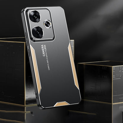 For Xiaomi Redmi Turbo3 Blade Series TPU Hybrid Metal Phone Case(Gold) - Xiaomi Cases by buy2fix | Online Shopping UK | buy2fix