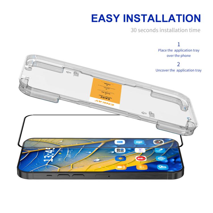 For ZTE Blade V70 Design ENKAY Easy Install High Alumina Silicon Full Glass Film - ZTE Tempered Glass by ENKAY | Online Shopping UK | buy2fix