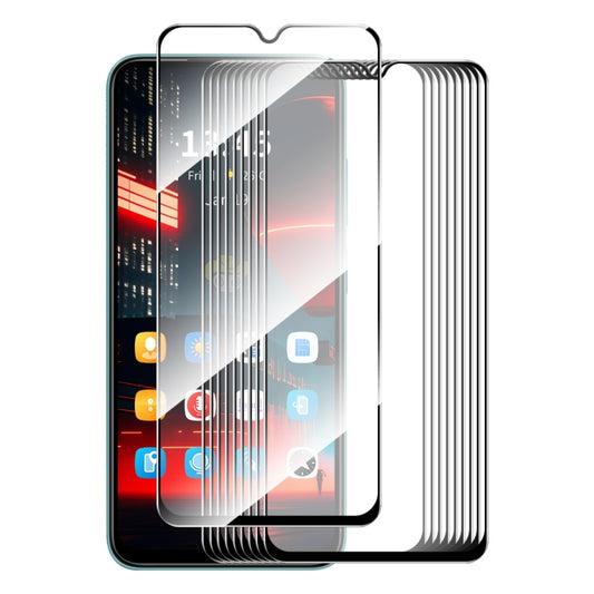 For Tecno Spark Go 2023 10pcs ENKAY Full Glue High Aluminum-silicon Tempered Glass Film - Tecno Tempered Glass by ENKAY | Online Shopping UK | buy2fix