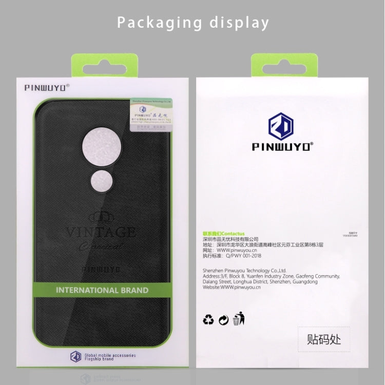 PINWUYO Shockproof Waterproof Full Coverage PC + TPU + Skin Protective Case for Motorola Moto G7 Play (Eurasian Version)(Blue) - Motorola Cases by PINWUYO | Online Shopping UK | buy2fix