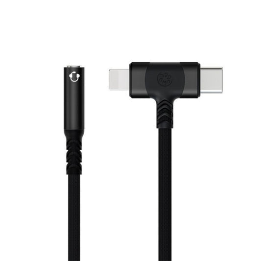 JS-65 Male to 3.5mm Audio Female Headphone Adapter Cable Cord(Black) - Earphone Adapter by buy2fix | Online Shopping UK | buy2fix