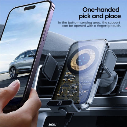 X11s 66W High Power Transparent Car Wireless Charger Phone Bracket(Silver) - Car Charger by buy2fix | Online Shopping UK | buy2fix