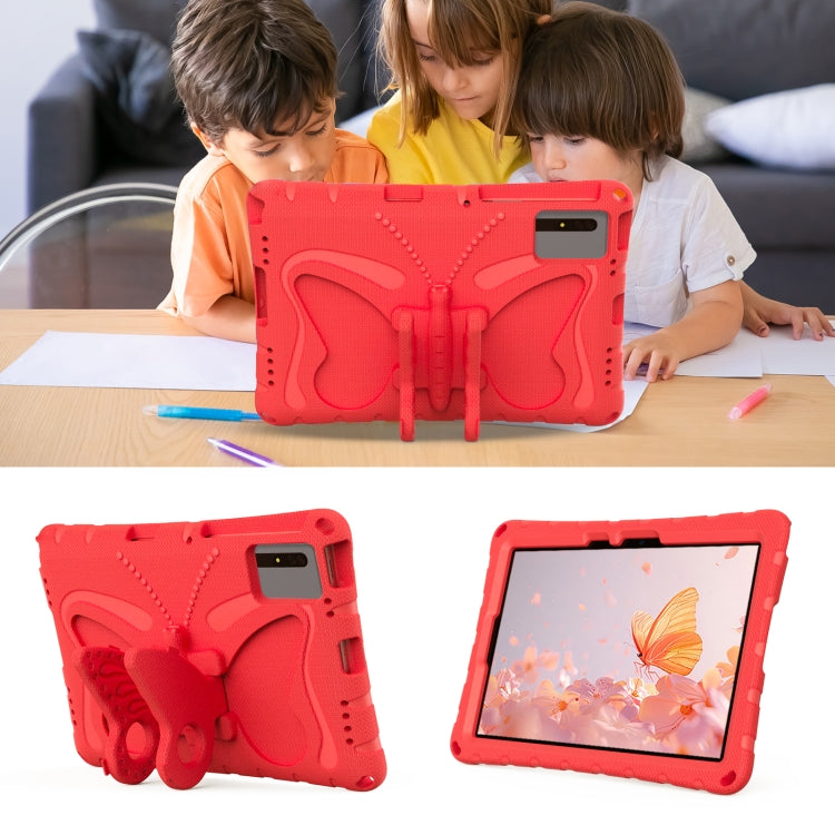 For Samsung Galaxy Tab S9 11 X710 Butterfly Bracket EVA Shockproof Tablet Case(Red) - Other Galaxy Tab PC by buy2fix | Online Shopping UK | buy2fix