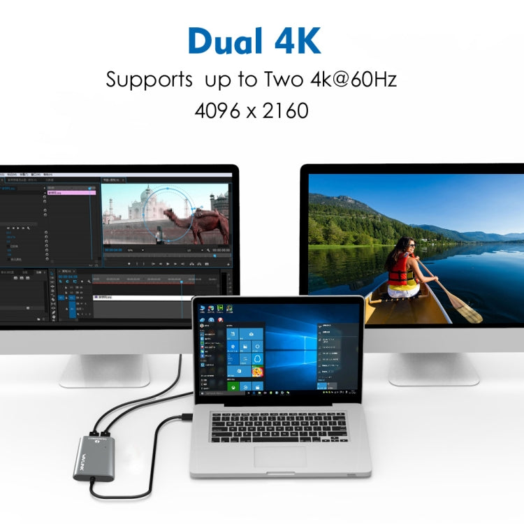 WAVLINK UTA21D DP 4K/5K/8K Video Thunderbolt 3 Type-C to Dual DisplayPort  Adapter -  by WAVLINK | Online Shopping UK | buy2fix