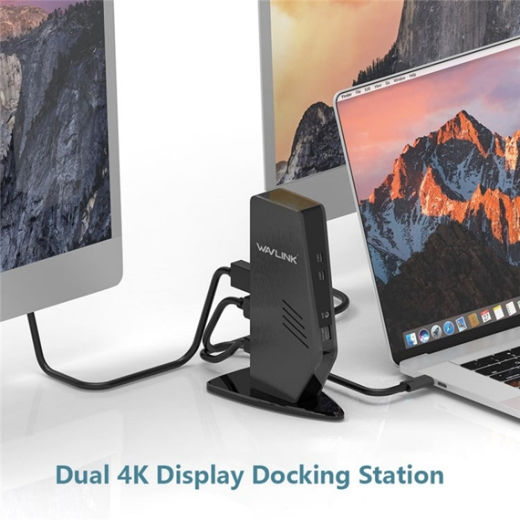 WAVLINK UG69PD5 USB-C HD 60Hz Monitor Adapter Dual 4K Display Docking Station, Plug:EU Plug - USB HUB by WAVLINK | Online Shopping UK | buy2fix