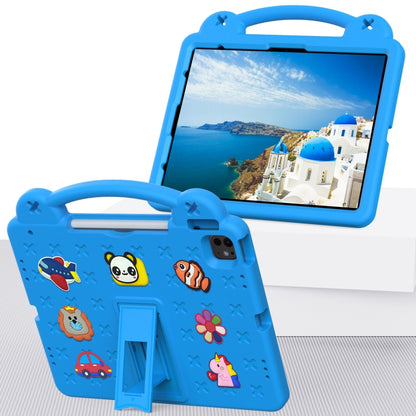 For iPad Air 13 2024 Handle Kickstand Children EVA Shockproof Tablet Case(Sky Blue) - iPad Air 13 2024 Cases by buy2fix | Online Shopping UK | buy2fix