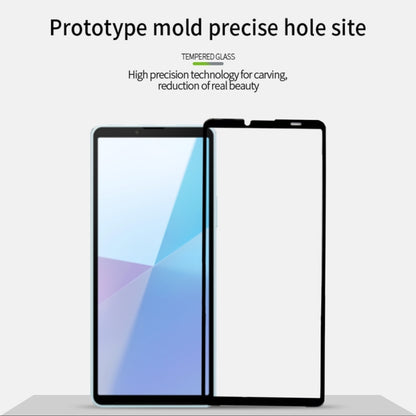 For Sony Xperia 10 VI MOFI 9H 2.5D Full Screen Tempered Glass Film(Black) - Sony Tempered Glass by MOFI | Online Shopping UK | buy2fix