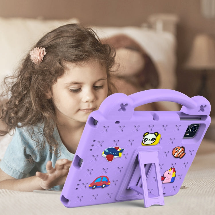 For Walmart ONN 10.1 Gen4 2024 Handle Kickstand Children EVA Shockproof Tablet Case(Light Purple) - Others by buy2fix | Online Shopping UK | buy2fix